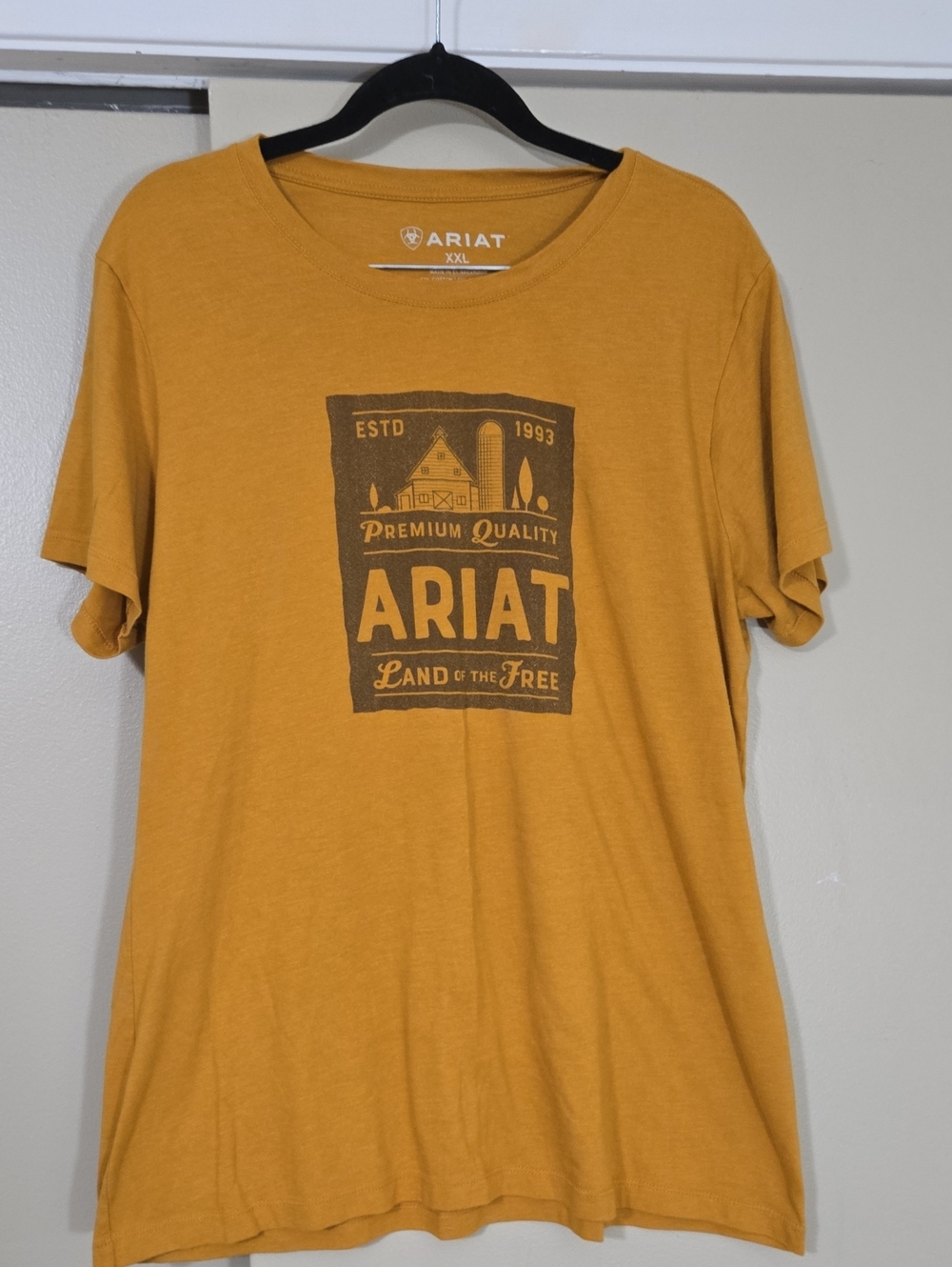 Ariat Men's Mustard Graphic Short Sleeve T-Shirt Size XXL